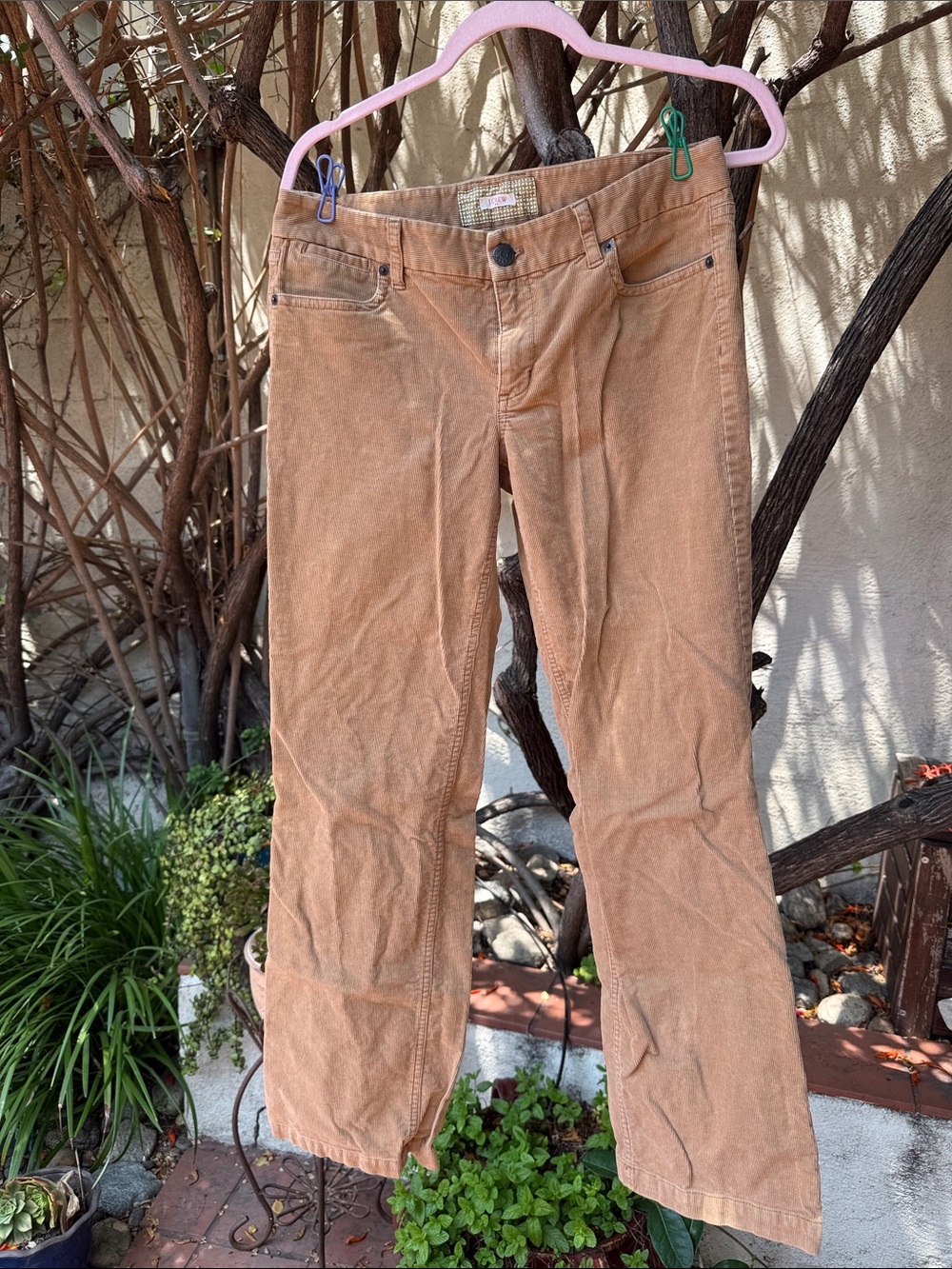 J. Crew Factory Tan Corduroy Boot Cut Pants size 30S